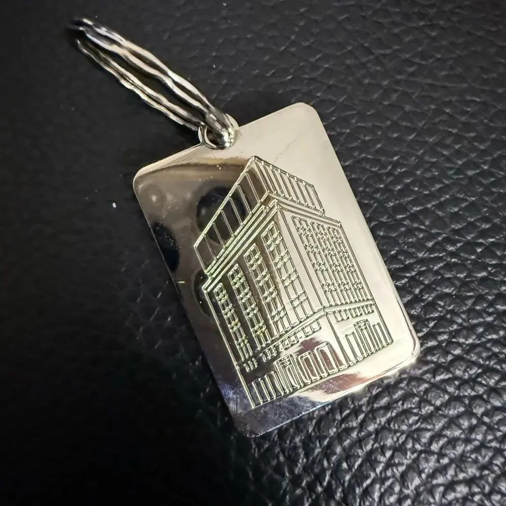 Tiffany & Co. Silver Rectangular Keychain